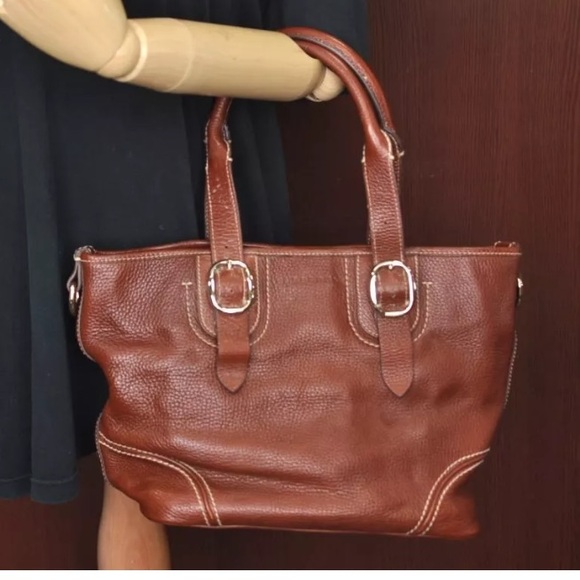 Authentic BURBERRY Vintage Leather Shoulder Tote Bag Brown - Picture 16 of 16